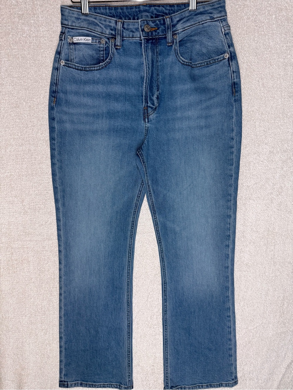 Calvin Klein Women's Straight Leg Jeans 29R Medium Wash Blue Denim